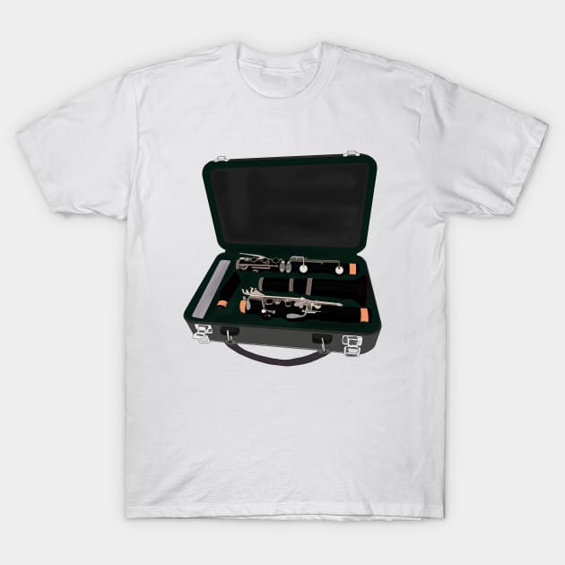 Clarinet Disassembled Inside a Suitcase T-Shirt by DiegoCarvalho